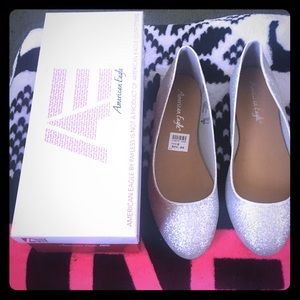 Silver flats. New with tags